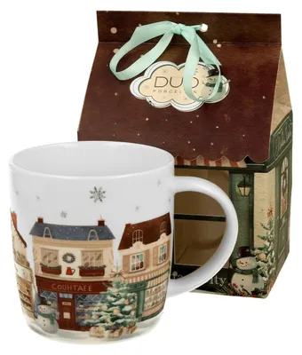 Produktbild von DUO | Weihnachtsbecher - Teebecher - 400 ml - Porzellan - Becher - Weihnachtsbox