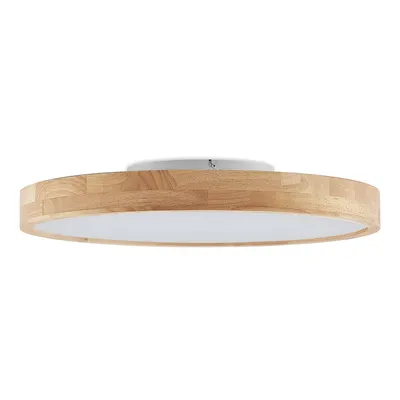 Produktbild von Lindby LED-Deckenlampe Lanira, Ø 60 cm, Holz, Remote, CCT