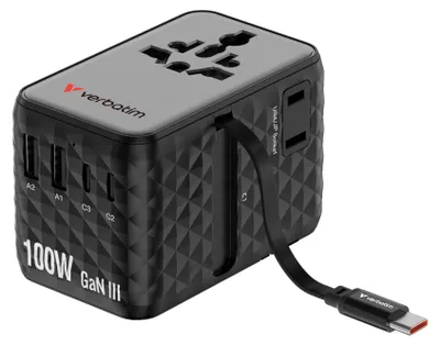 Image de Adaptateur universel Verbatim Charge'n' Travel 100 W avec