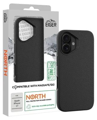 Immagine prodotto di Eiger ULTRA-RINFORZATO NERO POLICARBONATO*DROP-TEST 4 METRI* CORPO MAGSAFE RIGIDO PER APPLE IPHONE 17 - EIGER® - EIGER