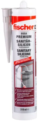 Produktbild von fischer Sanitärsilicon DSSA SAG 310ml sanitärgrau, Dichtmasse