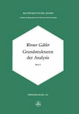 Produktbild von Grundstrukturen der Analysis I