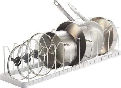Produktbild von Famanu Topf- und Pfannenhalter ausziehbar - Weiß