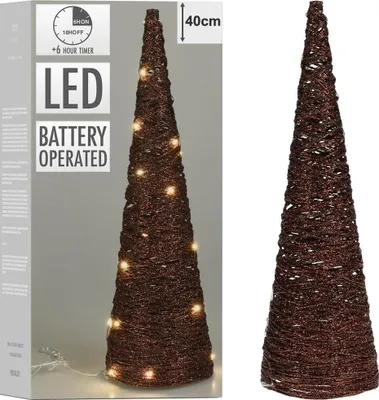 Immagine prodotto di decorazione PIRAMIDA 40cm, RATAN, 20LED, HN