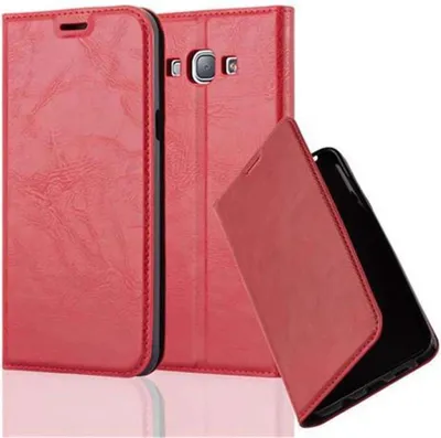 Immagine prodotto di Cadorabo custodia per Samsung Galaxy A8 2015 custodia protettiva in rosso custodia per cellulare cover chiusura magnetica