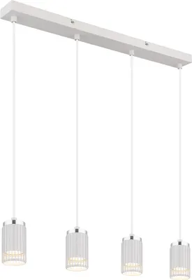 Produktbild von Globo Lighting Hängeleuchte Metall weiß matt, 4x GU10