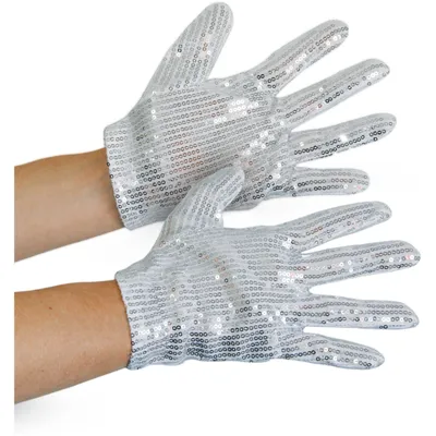 Produktbild von Kinder Handschuhe Pailletten Silber