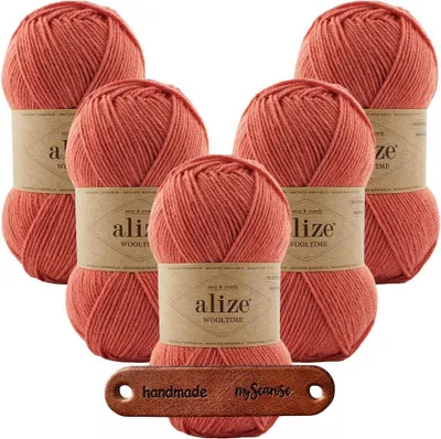 Produktbild von 5 x ALIZE WOOLTIME 691 Dusty Orange mit Label