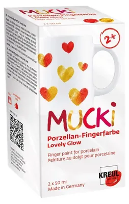 Produktbild von C. KREUL MUCKI Porzellan-Fingerfarbe Set Lovely Glow 2 x 50 ml