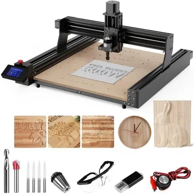 Produktbild von Two Trees 3-Achsen-CNC-Machine TTC 450, CNC Fräsmaschine zum Gravieren von MDF, Acryl, Massivholz, Arbeitsbereich 18,1 x 18,1 x 3,1 Zoll