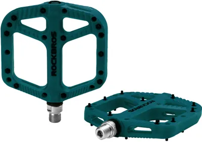 Image de ROCKBROS Pédales de vélo MTB en nylon antidérapantes 9/16 bleu