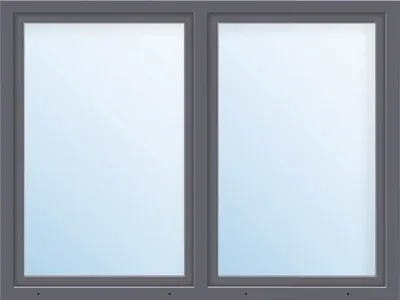 Obrázek produktu pro Plastové okno dvoukřídlé se štulpem ARON Basic bílé/antracit 1400 x 1500 mm