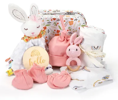 Image de Elzusha - Coffret cadeau pour bébé, 12 articles en 1, pour garçons et filles