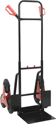 Obrázok produktu pre vidaXL Ručný vozík čierno-červený 64,5 x 49,5 x 114 cm oceľ