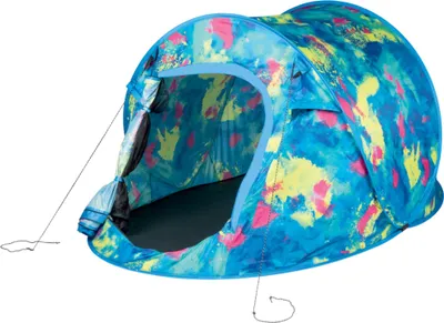 Produktbild von CRIVIT Pop up Wurfzelt Camping Zelt Automatikzelt Moskitonetz 2 Personen bunt