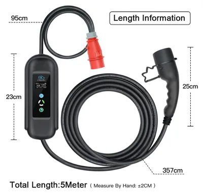 Produktbild von Ladekabel für Elektroautos, 11 kW - Typ 2 Stecker - 10 Meter Kabellänge