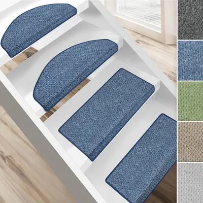 Immagine prodotto di Tappetino per gradini Baleno blu 19 x 56 cm semicircolare
