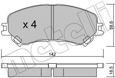Produktbild von METELLI Bremsbeläge Satz Vorne Bremsklötze für RENAULT Megane IV Grandtour (K9A/M/N) 22-1111-0