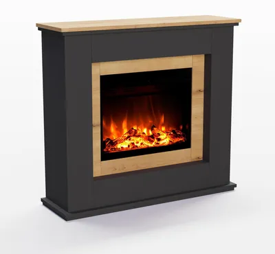 Obrázek produktu pro Elektrické krbové topidlo – volně stojící – barva: černý dub – výkon: 1500 W – s efektem plamenů