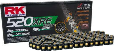 Image de Chaîne à transmission ouverte RK noire XRE 114 maillons 520 rivetés