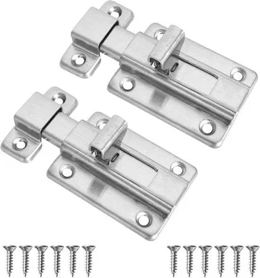 Image de Lot de 2 serrures de porte en acier inoxydable, 5,1 cm, pour différentes pièces.