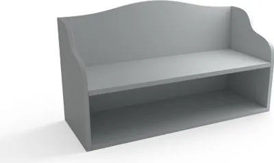 Produktbild von regalik Schuhbank mit Sitzfläche – Bank mit Schuhablage in Grau für Flur oder Kinderzimmer – mit abgerundeten Kanten – 80x30x50 cm – Einfacher Aufbau
