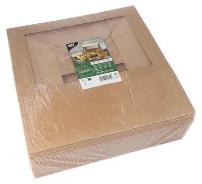 Produktbild von Cupcake-Kartons eckig 10 cm x 35 cm x 27 cm mit Sichtfenster aus PLA