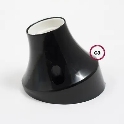 Immagine prodotto di Creative-Cables Portalampada 45░ E27 a Parete o soffitto in termoplastica - Nero
