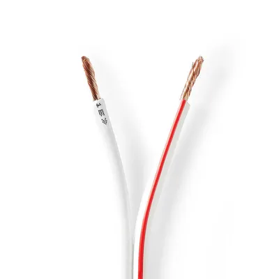 Produktbild von Nedis Lautsprecherkabel - 2 x 2.50 mm² - CCA - 100 m - Rund - PVC - Weiss - Eingewickelt