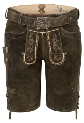 Produktbild von Spieth & Wensky - Herren Trachten Lederhose mit Gürtel, Veit (261302-0648), Größe:62, Farbe:espresso/St 134-D sand (6479)