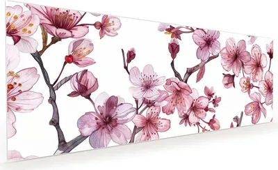Produktbild von Küchenrückwand Spritzschutz Glas mit Motiv Blütenmeer 40 x 40 cm