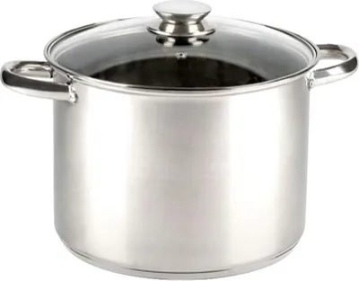 Produktbild von Edelstahltopf 18 cm – Silber – Hochwertiger Kochtopf mit gewölbtem Boden
