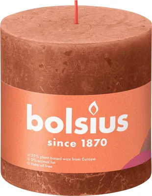Produktbild von Bolsius Stumpenkerze Rusty Pink Ø100 mm - Höhe 10 cm - Pink/Braun - 62 Brennstunden