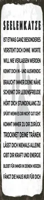 Produktbild von vianmo Blechschild 46x10 cm Seelenkatze