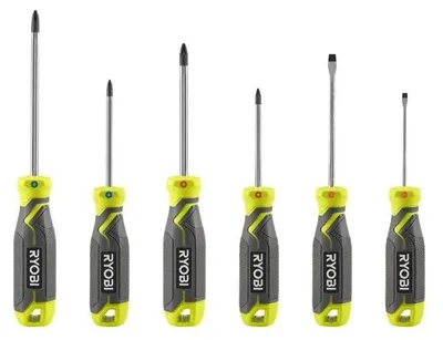 Produktbild von Ryobi RHSDS6PC Magnetisches Schraubendreher-Set, rutschfeste magnetische Spitzen, 6-teilig