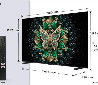 Produktbild von TCL C6K 98C6K, 2,49 m (98"), 3840 x 2160 Pixel, QD-Mini LED, Smart-TV, WLAN, Metallisch