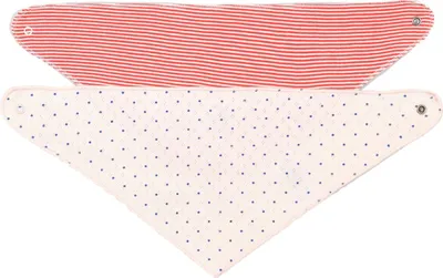 Produktbild von Petit Bateau Baby Lätzchen 2er Set rosa pink tolles Geschenk Taufe Geburt