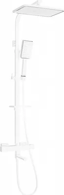 Produktbild von Mexen CQ54 Badewannen-/Brausegarnitur mit Kopfbrause und Thermostatmischer, Weiß/Chrom - 779105495-21