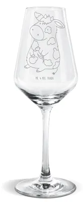 Produktbild von Mr. & Mrs. Panda Weinglas Kuh - Transparent - Geschenk, wein glas, Motivtion, Weißwein, Kühe, Bauernhof, Für, Weißweinkelch, Landwirtin, Hof, Milch