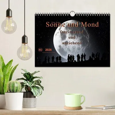 Produktbild von Sonne und Mond - faszinierend und anziehend (Wandkalender 2026 DIN A4 quer), CALVENDO Monatskalender