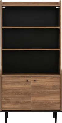 Produktbild von MIRJAN24 Regal Vasina VS-06 R2D, Stilvoll Bücherregal mit 2 Türen, Design Standregal, Loft Kollektion (Farbe: Brandy Castello)