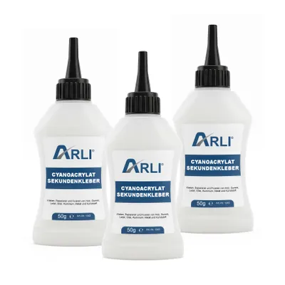 Produktbild von 3x Cyanoacrylat Sekundenkleber 50g Universal Kleber ( 150g )