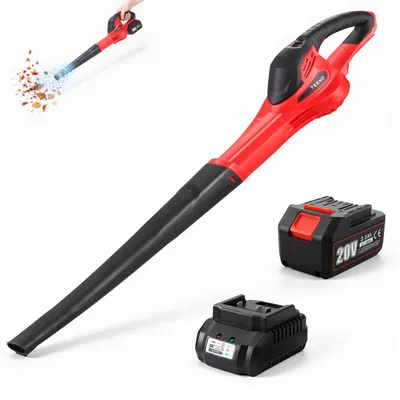 Produktbild von TEENO Souffleur de Feuilles sans Fil 20V - 80 m/s (288 km/h) Haute Vitesse, Batterie 3.0Ah Incluse, Léger 2.45 kg, Poignée Antidérapante pour Jardin