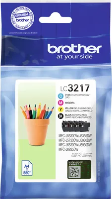 Image de Brother LC3217VAL cartouche d'encre 4 pc(s) Original Black, Cyan, Magenta, Yellow
