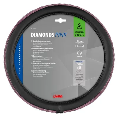 Produktbild von LAMPA 33172 Diamonds Lenkradbezug TPE pink Lenkradhülle