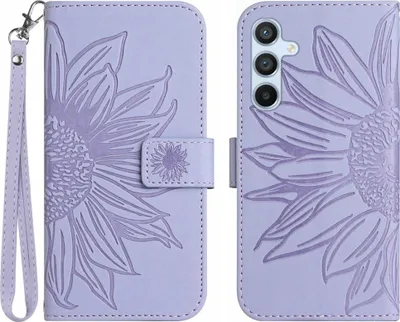 Produktbild von Samsung Galaxy A17 Hülle - Coverup Sonnenblume Klapphülle mit Schlüsselband - Lavendel