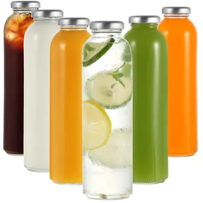 Obrázok produktu pre Solidchoice – 6 kusov opakovateľne použiteľných sklenených fliaš, objem 500 ml