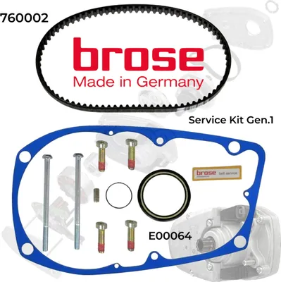 Produktbild von BROSE Fahrrad E-Bike Motor Service Riementausch Kit Gen 1 ALU C/S/T /TF Gehäuse/ E00064