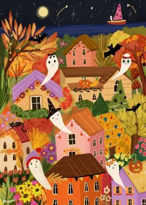 Image de Pieces & Peace Puzzle Ghost Town - 500 Teile Puzzle Spiel