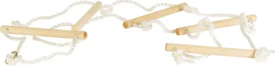 Zdjęcie produktu dla Outdoor Active Abenteuer: Drabina linowa, 190 cm – 5 szczebli drewnianych, udźwig 60 kg